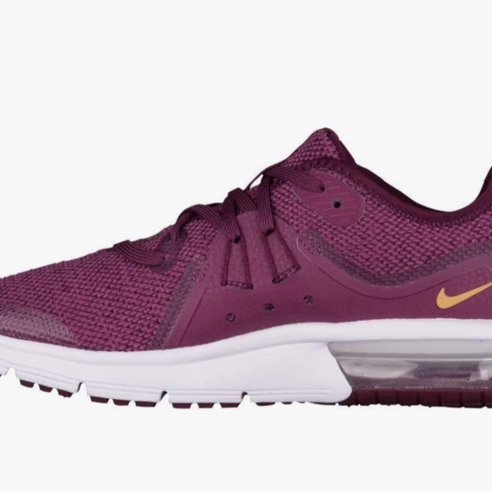 Nike Women's Maroon and Gold Sneakers